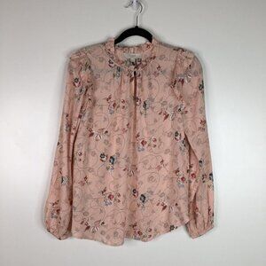 Loft Pink Floral Blouse